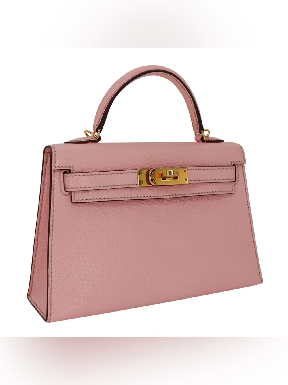 Rose Sakura mauve mini Kelly 20 GHW EPSOM contrast stitching